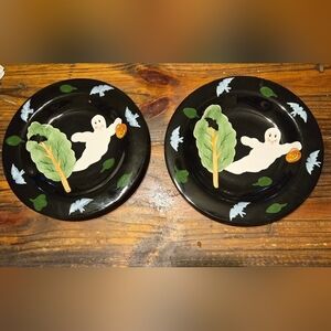 Pair of Laurie Gates Ghost and Bat Bowls